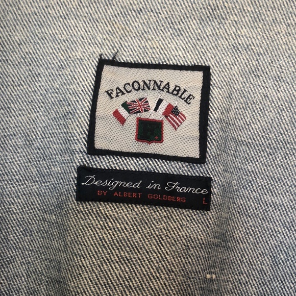 Men’s denim vintage  jacket Faconnable size L - Picture 2 of 3
